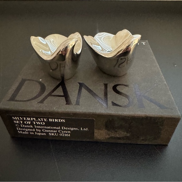 Dansk Silverplate candle holder Birds Set of 2 SKU 02161 Home Decor Japan - Picture 4 of 9
